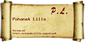 Pohanek Lilla névjegykártya